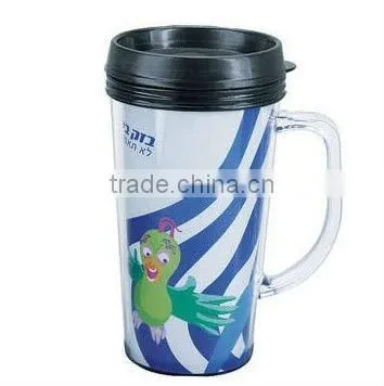 9oZ double wall mini plastic Portable cup auto mug plastic advertisement Auto mug plastic auto mug accept printing LOGO