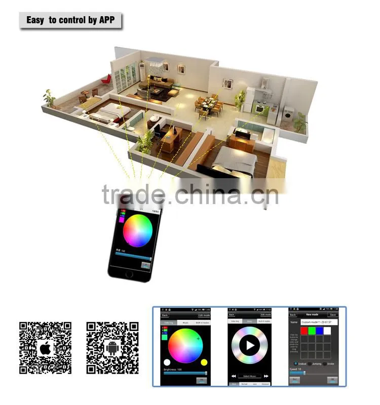 AN YING hot selling original appearance smart home ornament bluetooth LED bulb, remotely control via APP, chang color with music