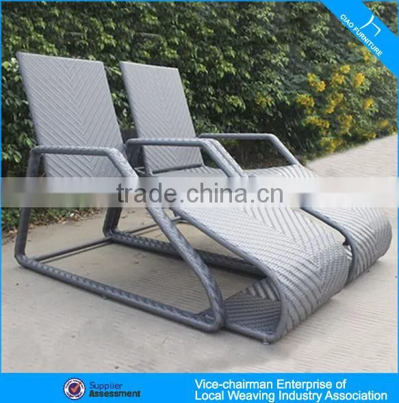 2016 New style outdoor furniture sun lounger rattan beach chair