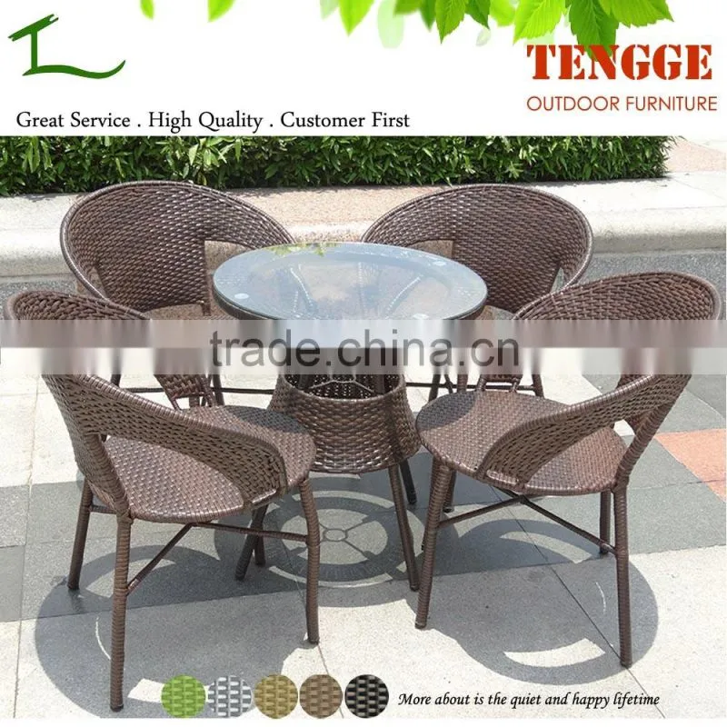 TG-8070 3 pieces outdoor furniture rattan cheap cafe tables and chairs