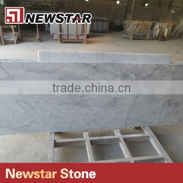 Marble Carrara Tiles Cut Into Marble Countertop