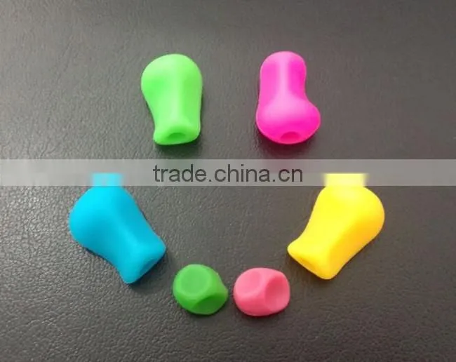 FDA LFGB Colored Pencil Grips, Silicone Rubber Handwriting Pencil Grips