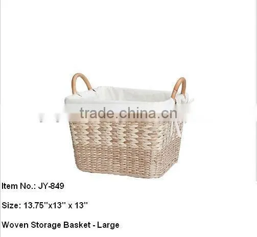 Lined Hyacinth decorative wicker baskets for baby