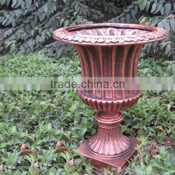 Classical Polyresin Bronze Outdoor Pots Flower Planter