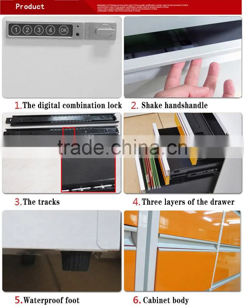 Factory 4 drawers steel filing cabinet