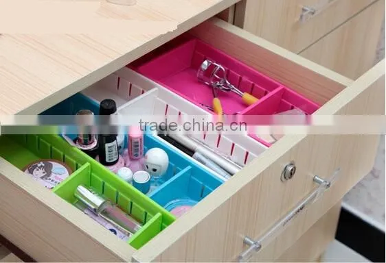 Fashion 3 Lattices Sundries Plastic Divided Storage Box/DIY Storage Box