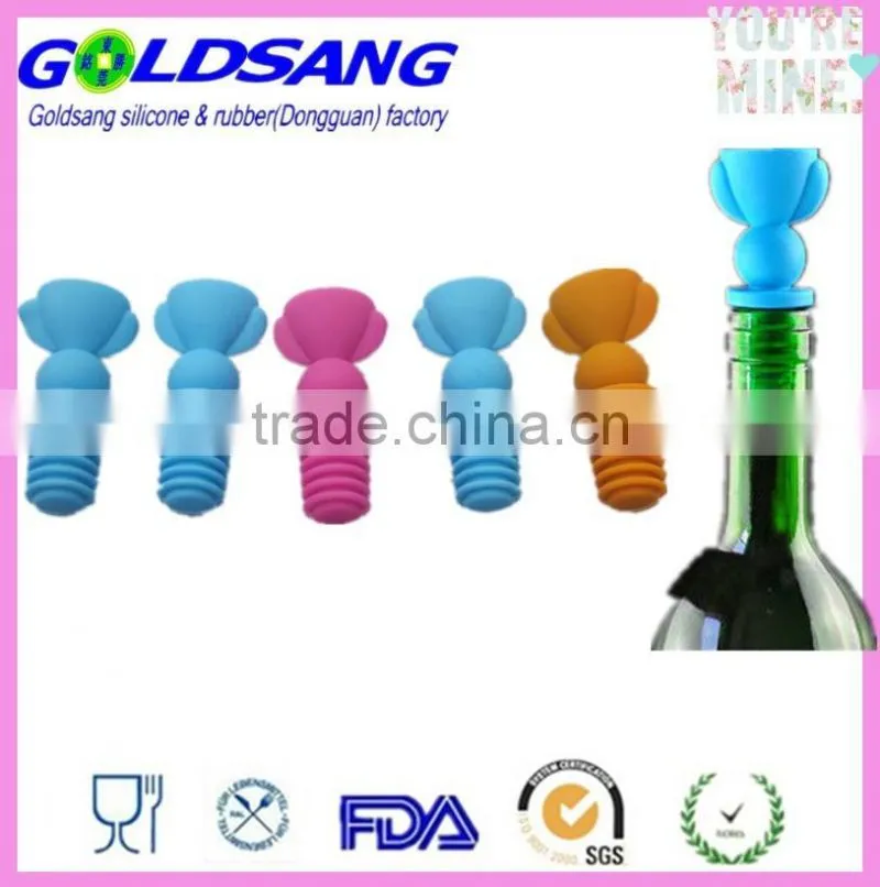 Red Black Green Showbird Silicone Bird Wine Saver Bottle Stoppers