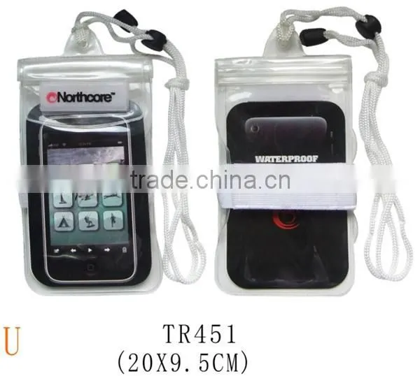 100% Sealed transparent universal TPU waterproof smart phone bag