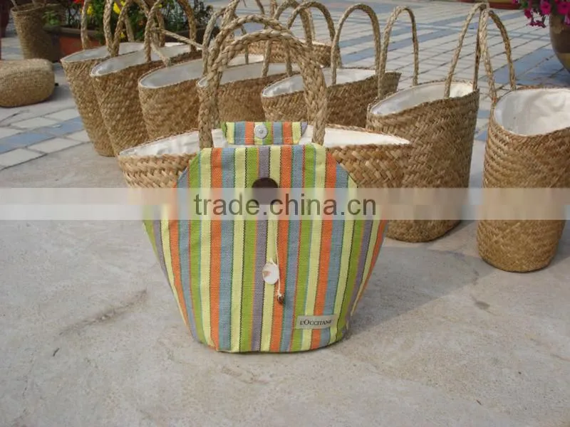 fashion sea grass bags with handles factory supply