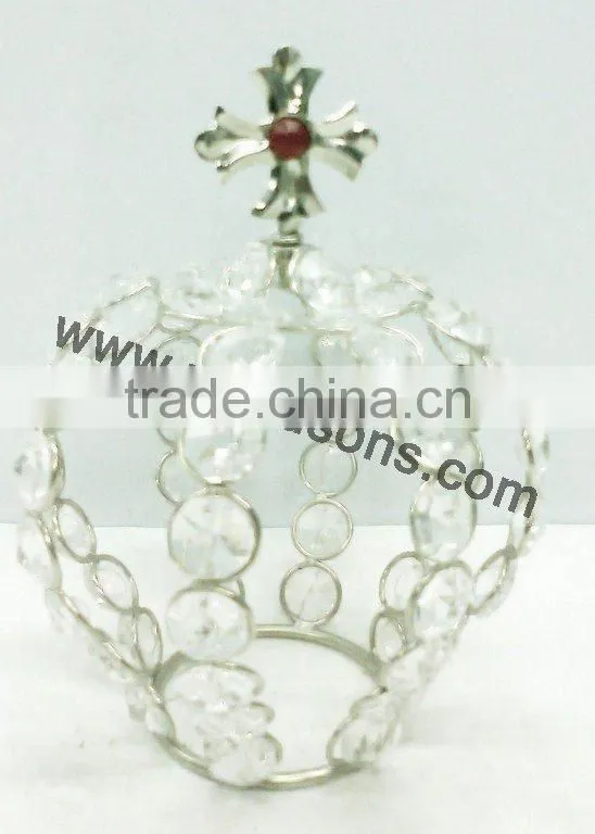 Clear Crystal Carved Votive Candle Holder for Home Decoration