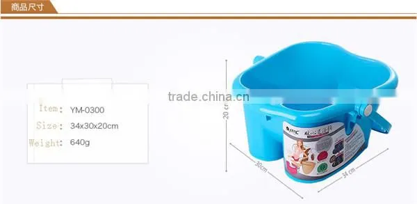 Round blister plastic foot tub Plastic foot bath bucket wooden foot bath bucket