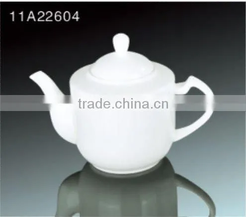 Fine bone china large white ceramic coffee and tea pot