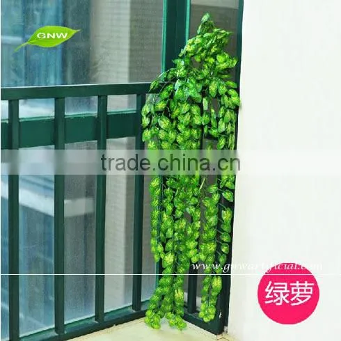 GNW FLV16 Green Hanging Plants for Garden Landscape Plastic Leaves Artificial Vine Decoration
