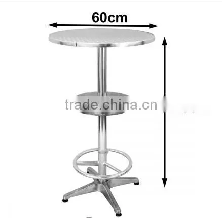 Bar Table with Footrest and Two Levels - 60cm x 110cm