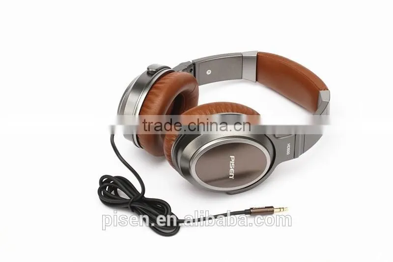 Pisen Replaceable 1.5m 5ft Guide Line Scalable Stainless Steel Handfree Hifi Wired Stereo Gaming Headphone