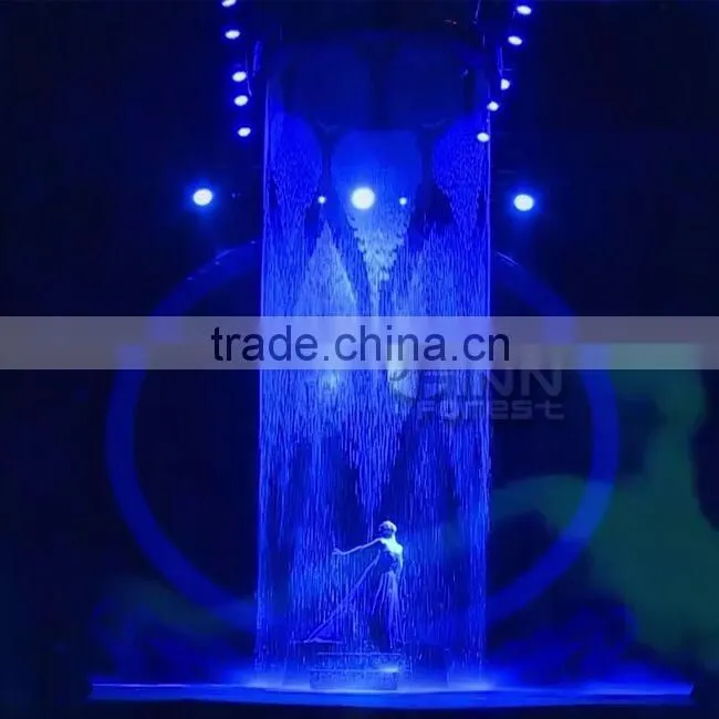 Decorative indoor water curtain wall fountain
