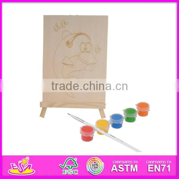 2015 Interesting wood paint toy kids toy,DIY wooden toy paint toy for children,Educational toy wooden paint for baby W03A054-x
