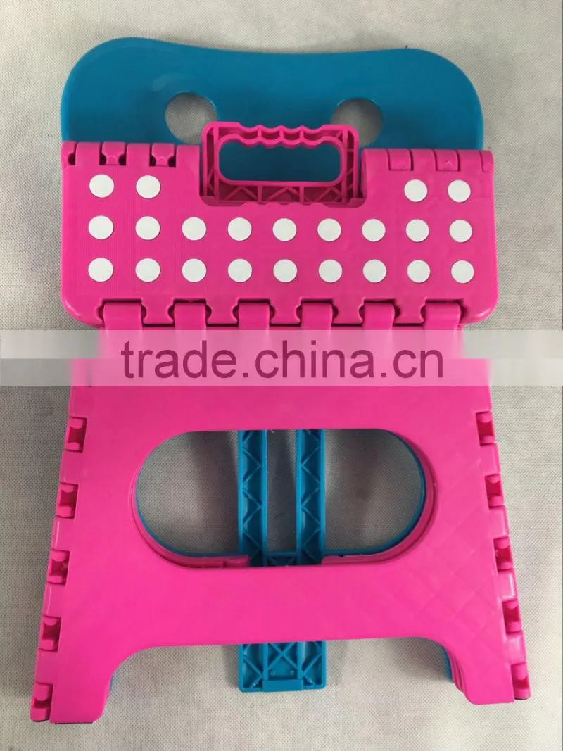 factory price colorful smile face kids plastic folding chair