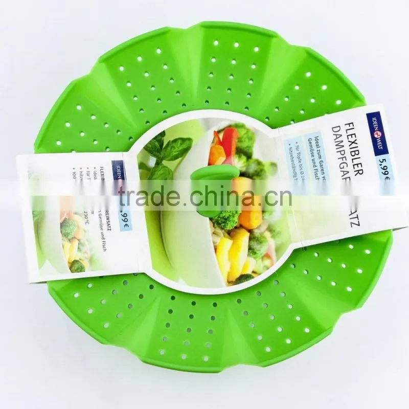 11002 silicone Foldable Vegetable Steamer filter