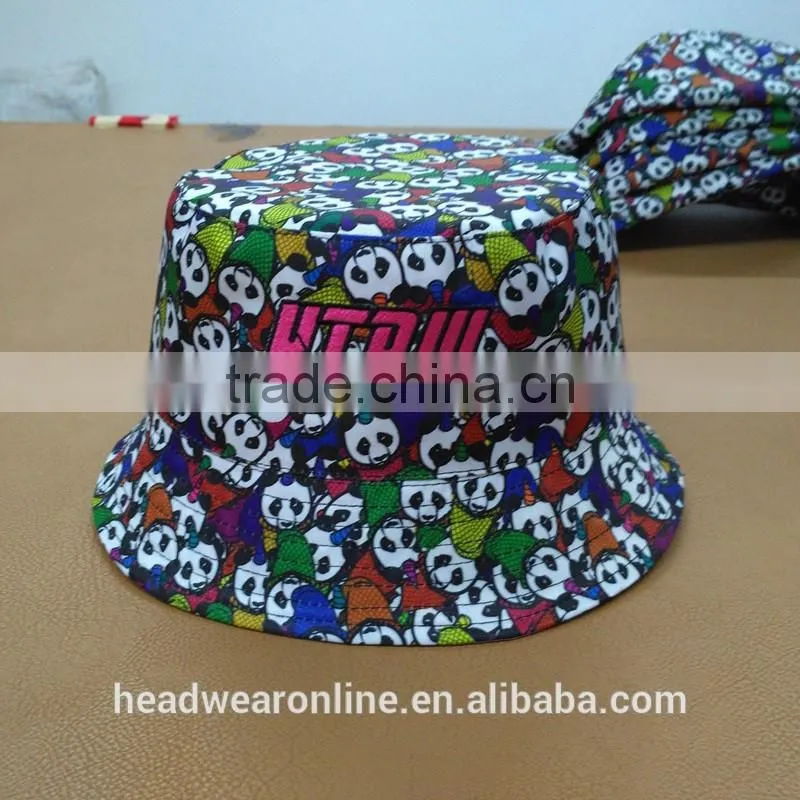 Digital Printing Double Side Fisherman Cap Reversable Bucket Hats