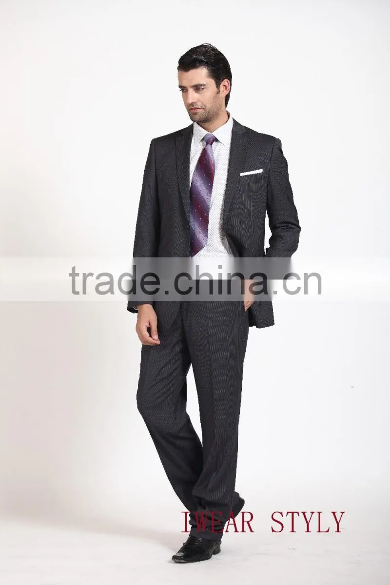 2015 Fashion Designed/striped business suits for man / jacket & pant
