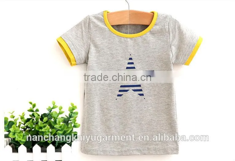 High quality organic cotton t shirt for boy kids t shirt with new design
