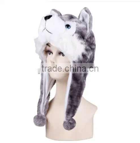 Warm Winter Long Eared Animal Hat Scarf Gloves Faux Fur Animal Hat Winter Animal Hat IN STOCK
