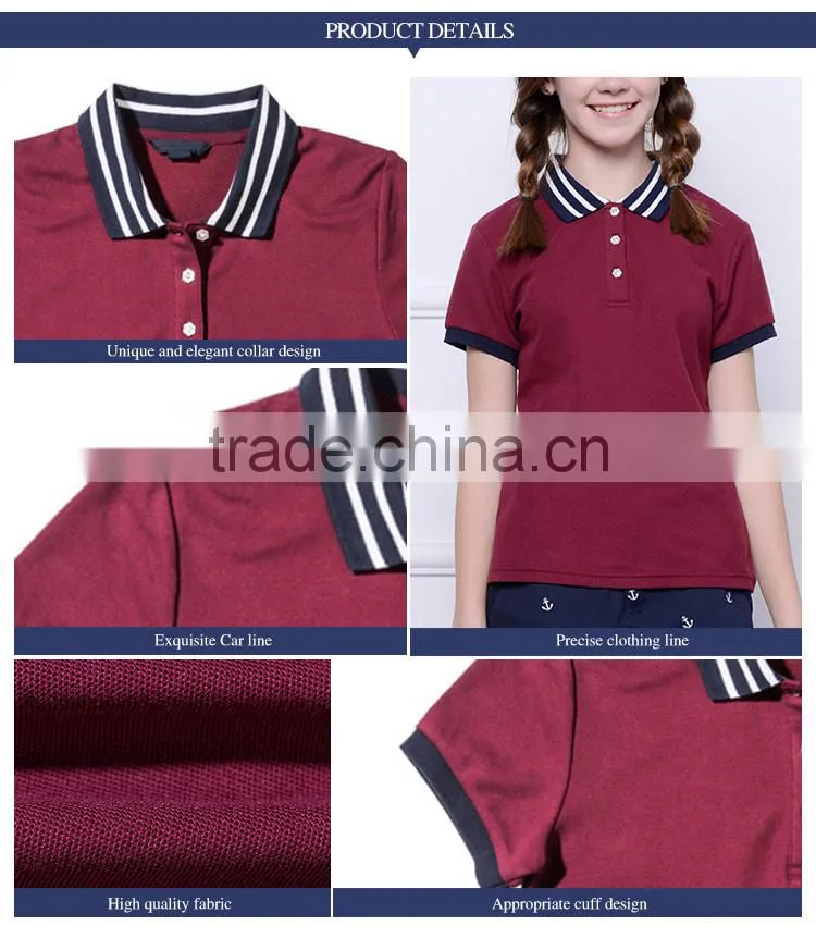 2017 spring new girl's sports T-shirts, wind student polo shirts, short sleeved t-shirts OEM