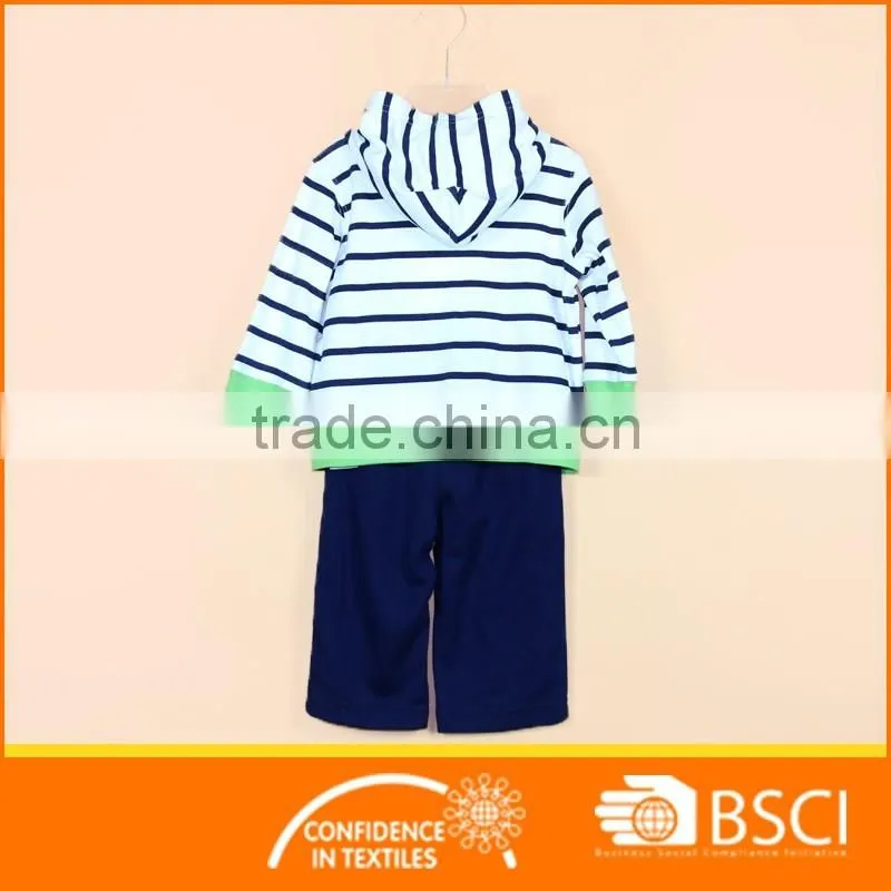 Stripe Printed Jersey 2pcs Baby Sport Cloth Set