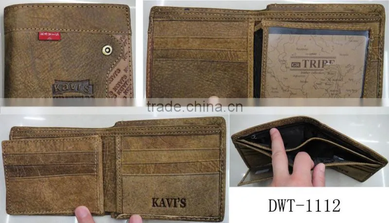 Fashion direct factory hot designer brown button leather luxury purse