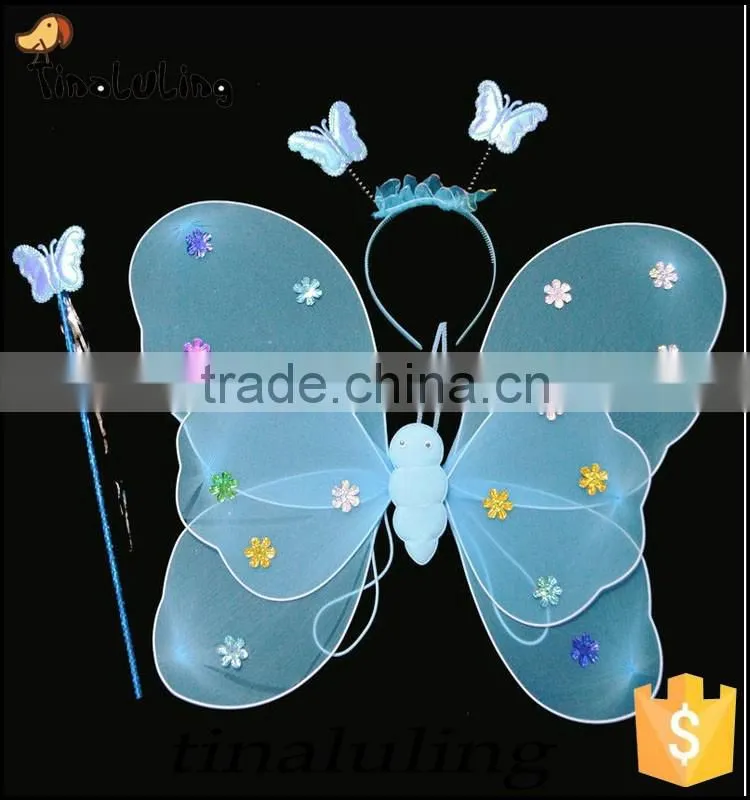 new products girls fairy wings butterfly shape cheap wings 3pc a set party supplies