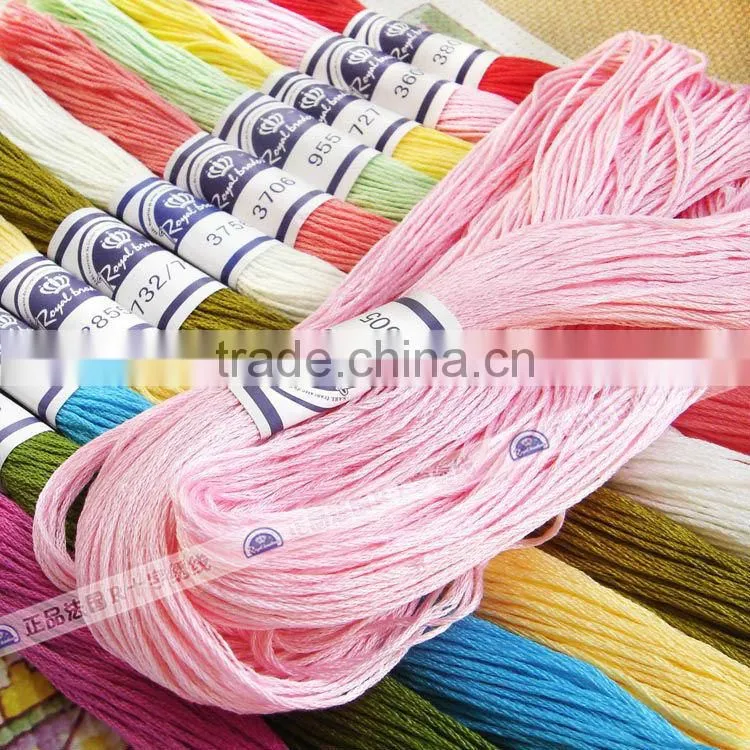 2016 Similar DMC egyptian cotton embroidery 447 colors cross stitch cotton thread