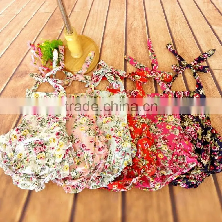 Custom Baby Girls Ruffles Romper +Headband