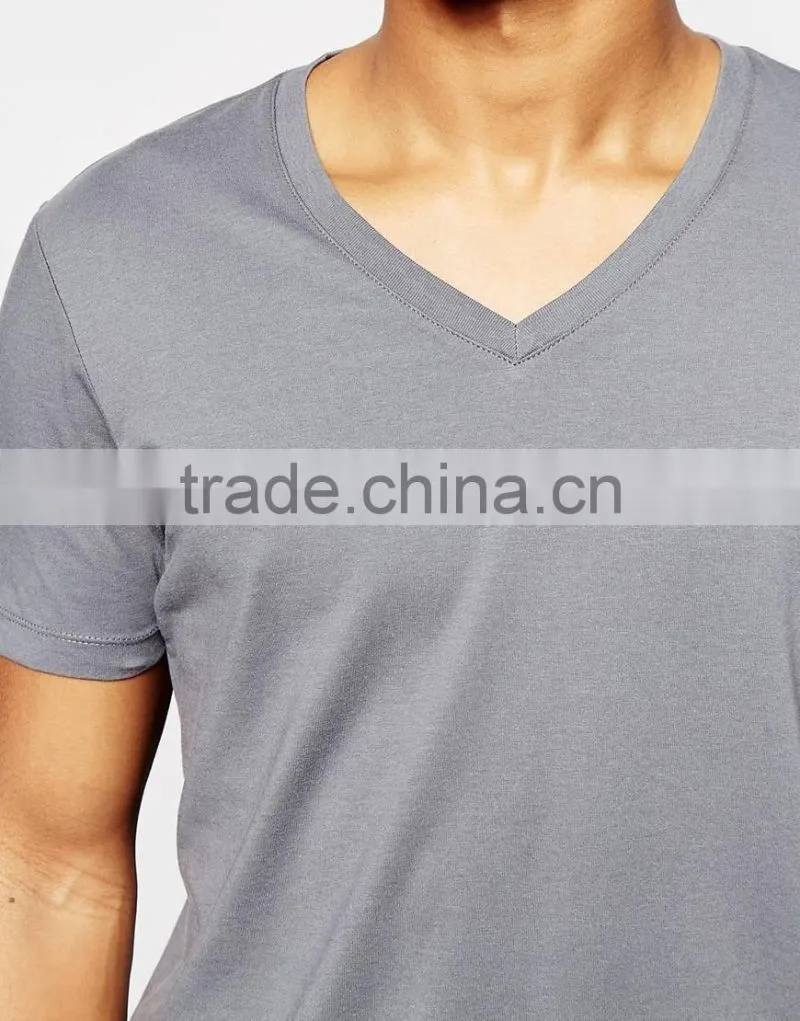 Good For Man V- Collar Top Short Sleeve Concise Casual T-Shirt