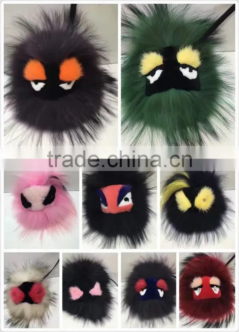 New wholesale fashion Pom Pom charm fur ornaments for bag in high quality