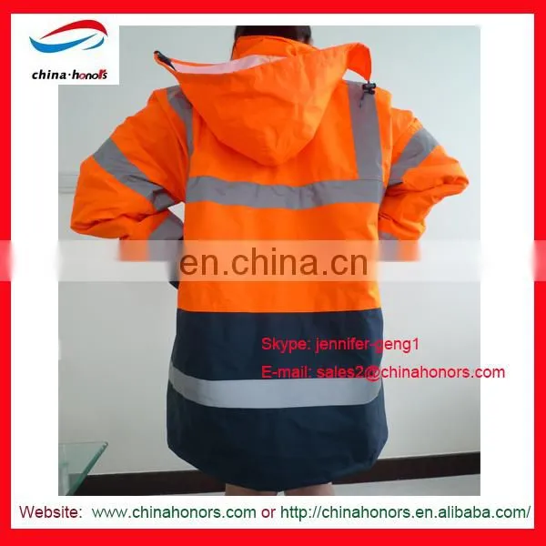 winter uniform best quality uniforms/ reflective warning safety coat
