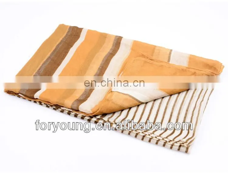 striped print ladies fashion voile scarf