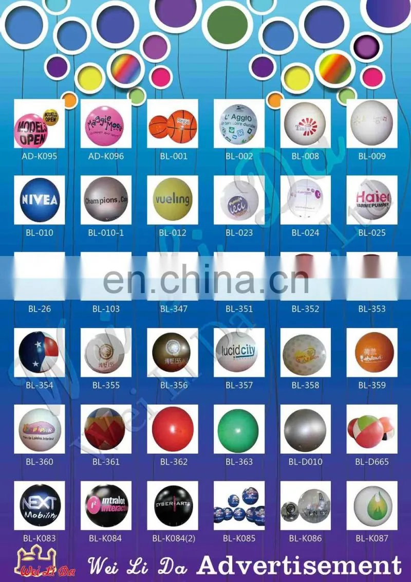 Hot-Selling inflatable helium balloon for advertisment/promotion