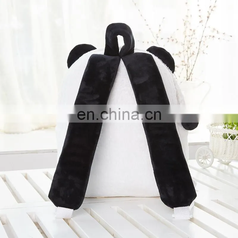 Fashionable quality plush panda pattern handbag for children