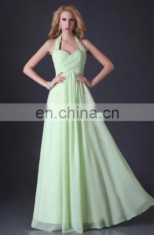 Grace Karin Chiffon Fashion Halter Long Bridesmaid Dress CL3461