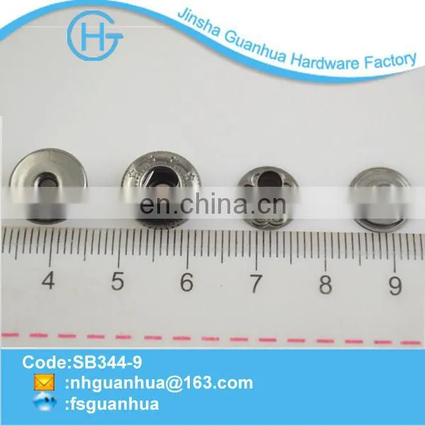 Fashion design vintage metal snap buttons for leather