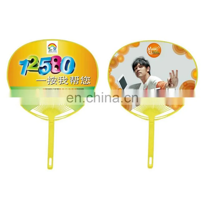 logo picture printed customized craft folding fans