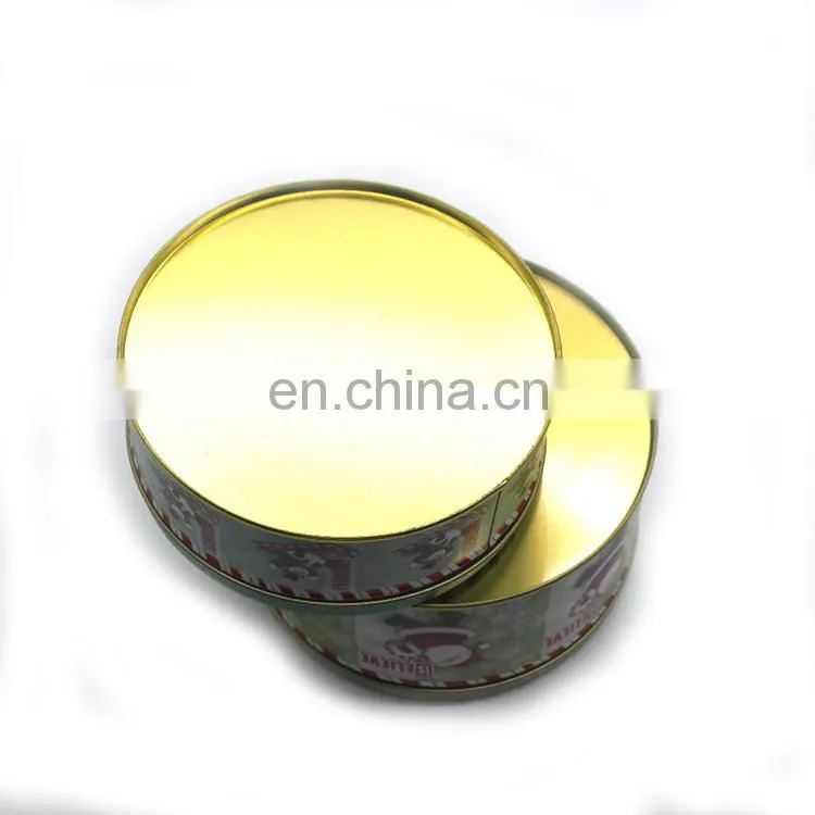 Food grade custom round christmas metal gift tin box wholesale