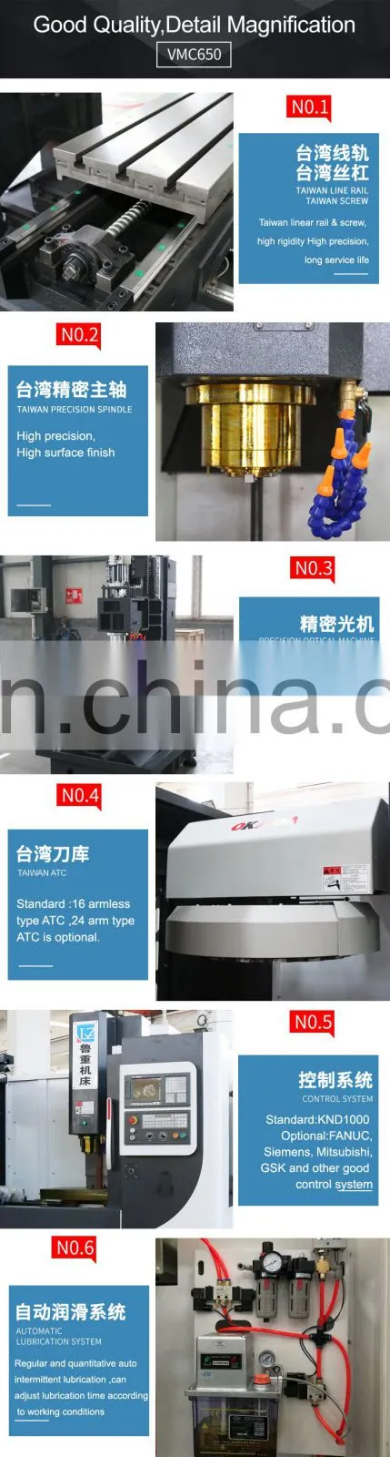 Milling CNC VMC650 4 Axis CNC Milling Machine Vertical
