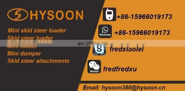 Hysoon 23HP mini skid steer tractor loader with accessories for sale