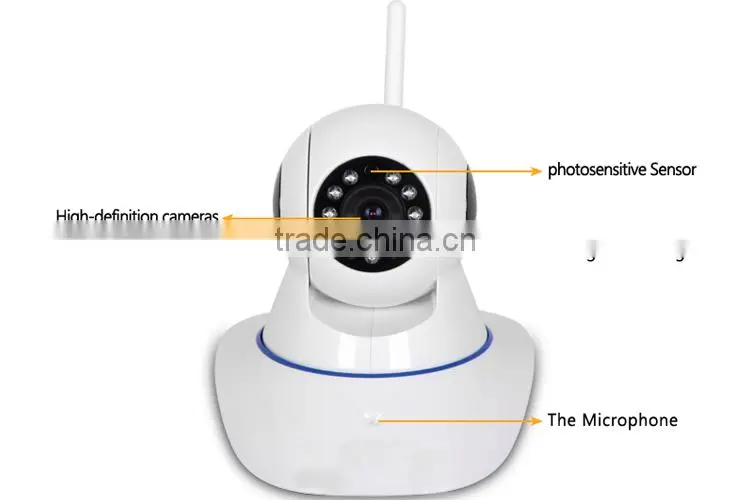 100% secure New Products Wireless Camera With Network Alarm CMOS Sensor Night Vision WIFI Home Security