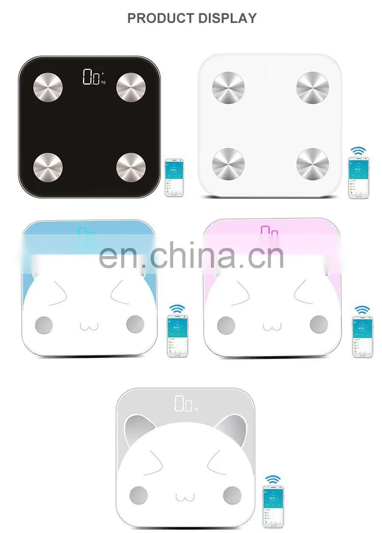 Wholesale 180Kg LED Display Digital Electronic Bathroom Blue tTooth Scale For Hotel