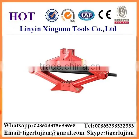 2016 arrival hot selling in China famous brand name Xingnuo 1.5-ton capacity hydraulic red color scissor jack