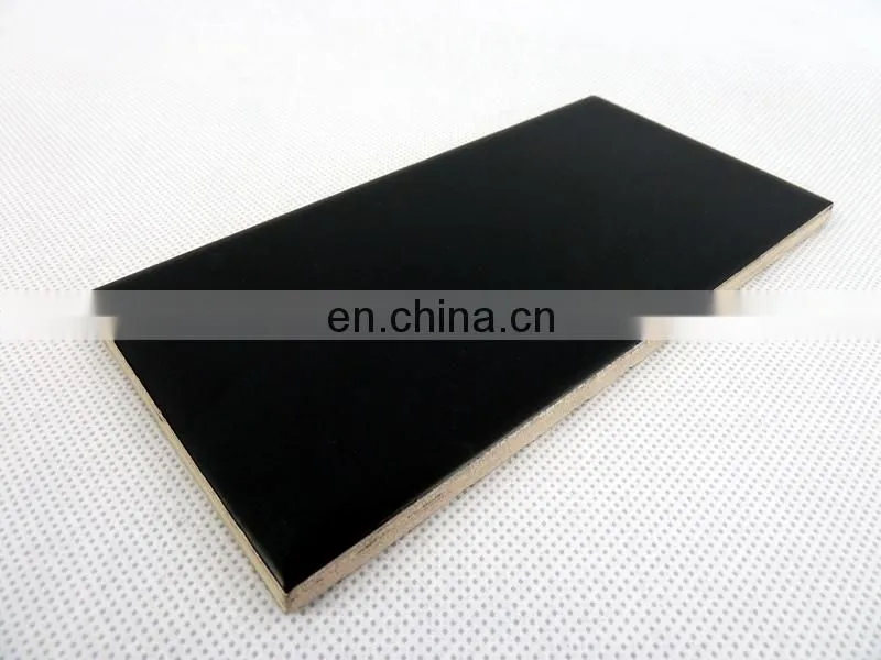 75x150 nero black flat,wavy,beveled edge ceramic glazed kitchen bathroom matte subway ceramic wall tile OW082