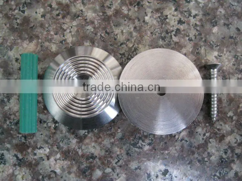 SS Tactile indicator with hole for carpet